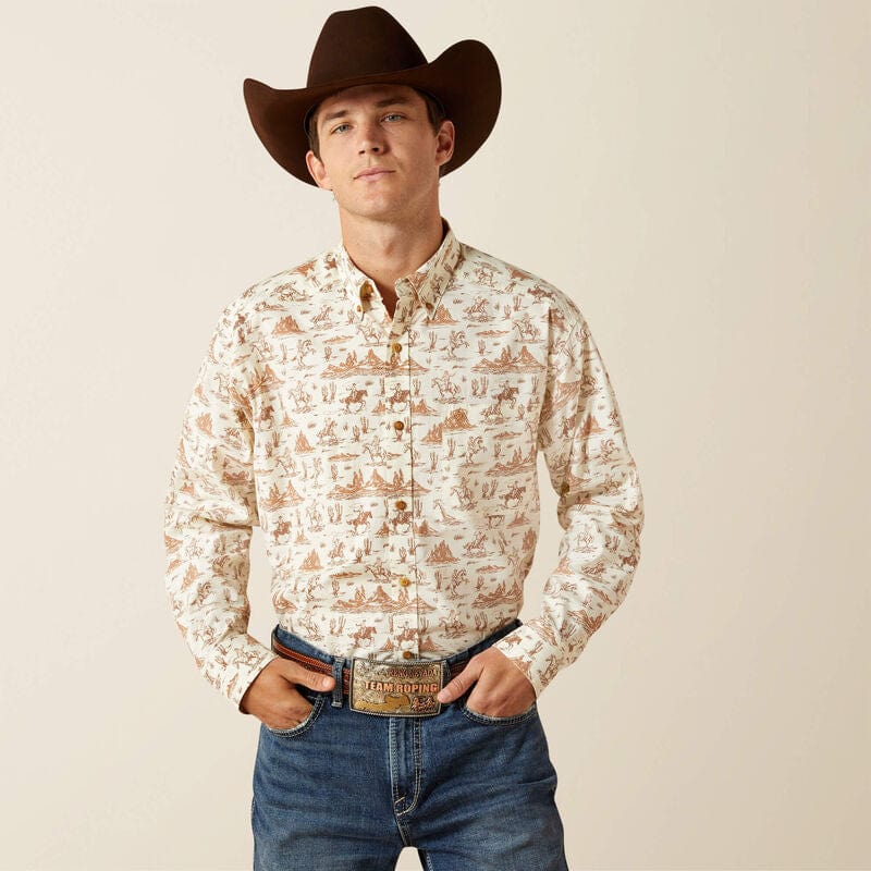 camisa ariat hombre frente