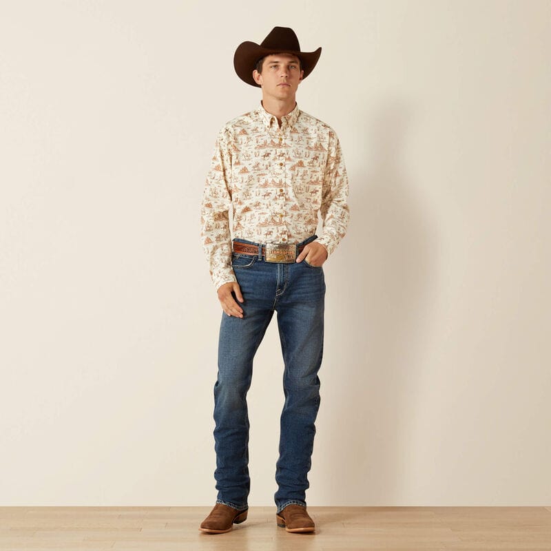 camisa ariat hombre cuerpo completo