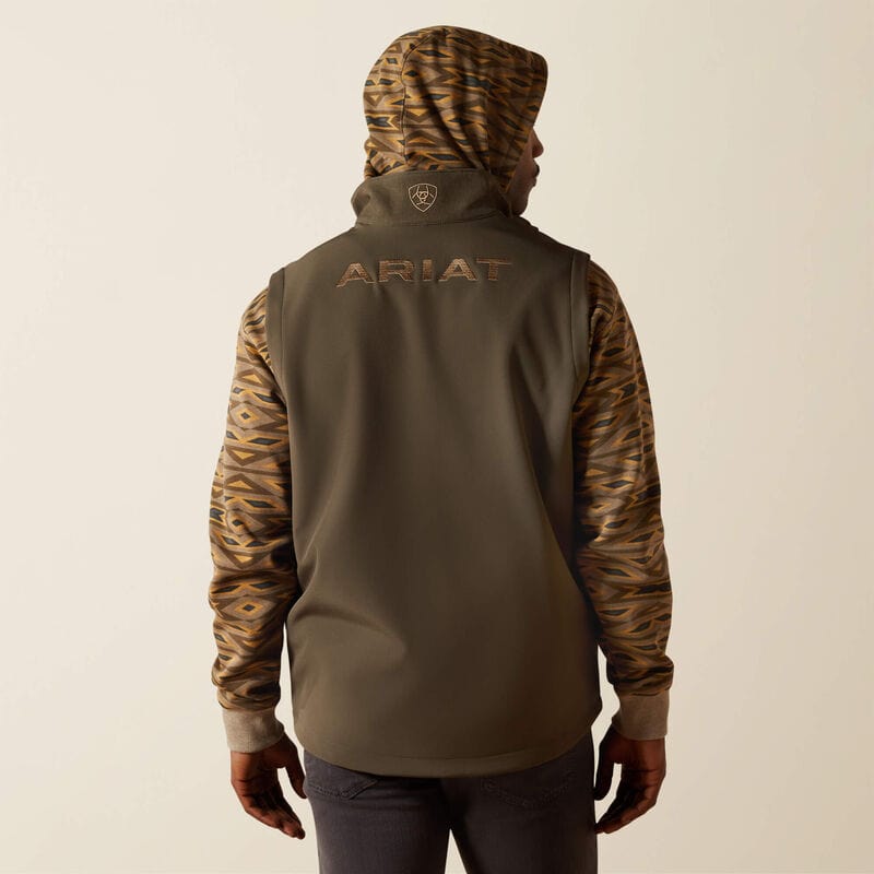 chaleco ariat hombre espalda