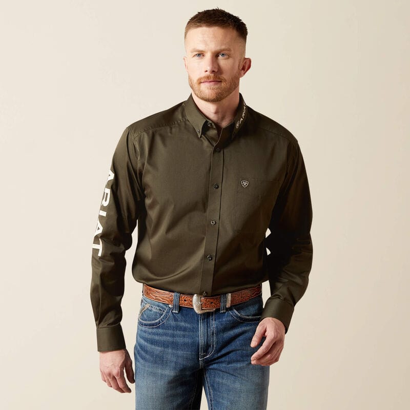 camisa ariat hombre frente