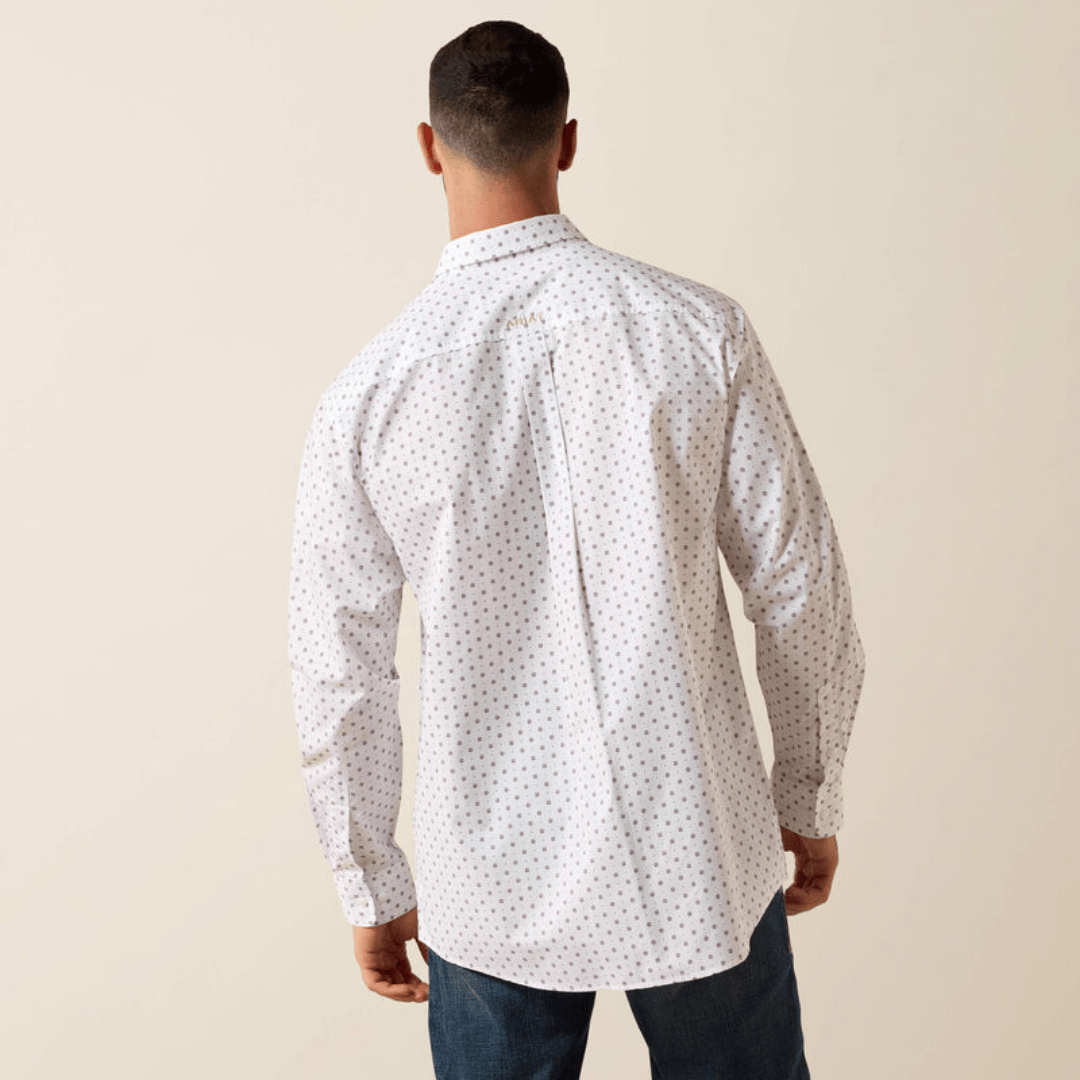 Camisa Ariat Casual Medallon Blanca