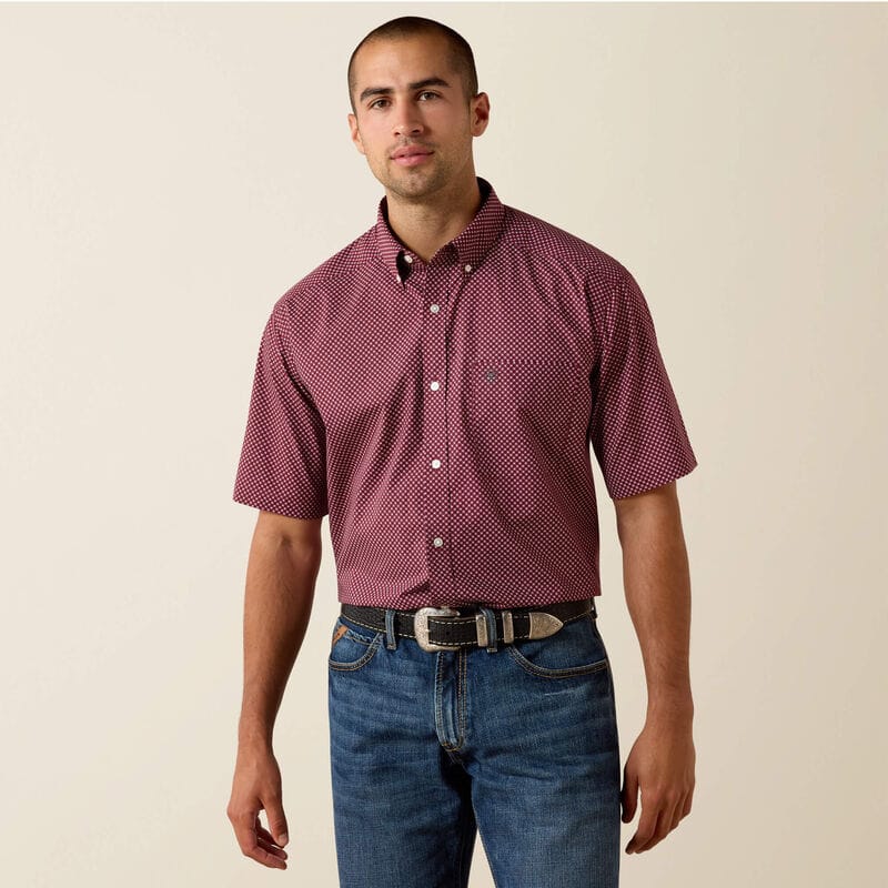 Camisa Ariat Casual Series Geo Roja