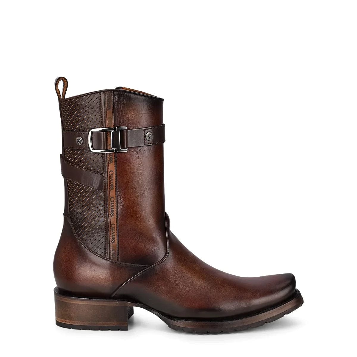botas cuadra de piel