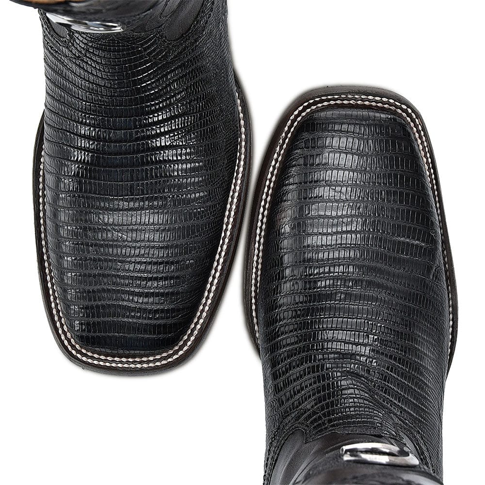 Bota Vaquera Cuadra Bandolero Lizard Negro