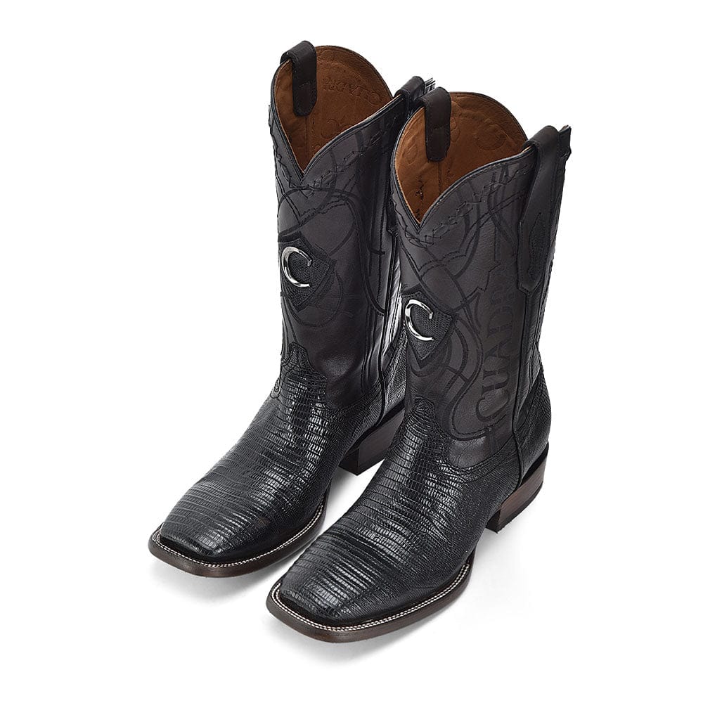 Bota Vaquera Cuadra Bandolero Lizard Negro