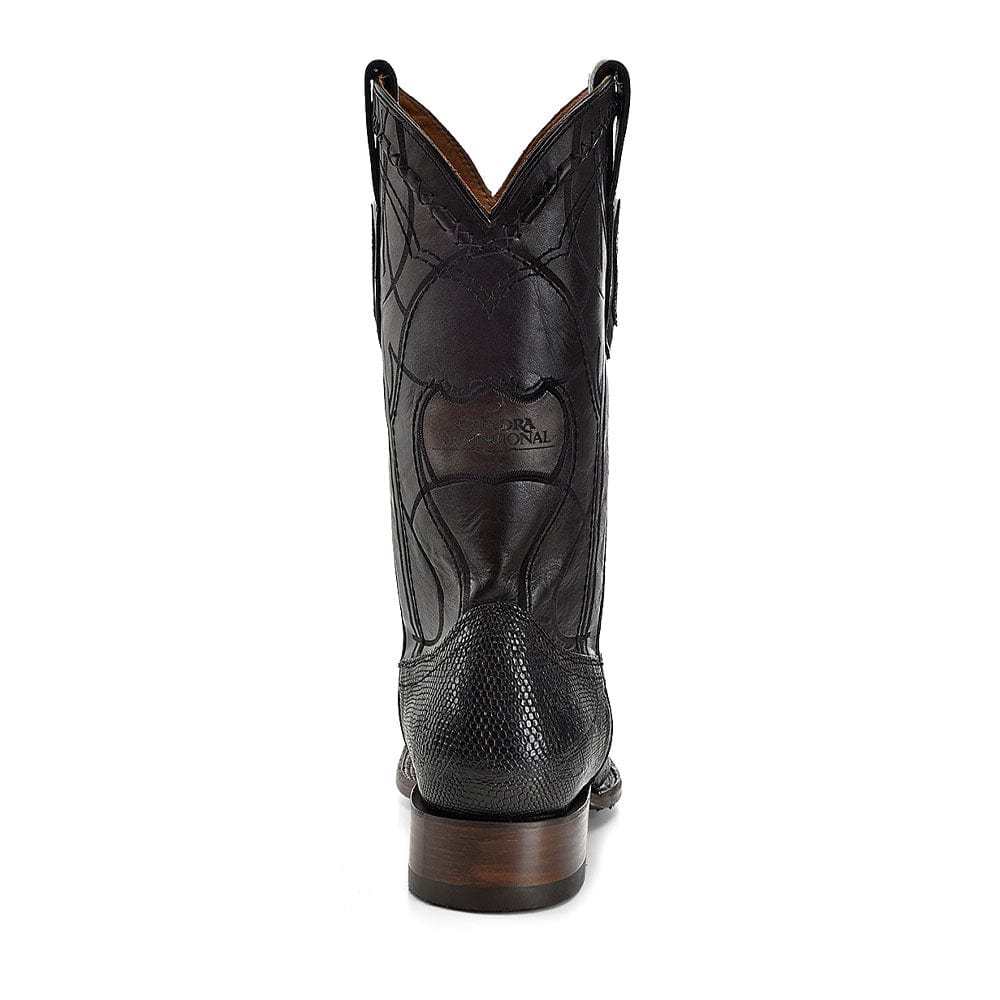 Bota Vaquera Cuadra Bandolero Lizard Negro