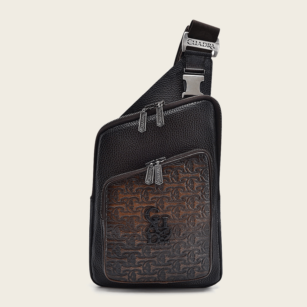 Bolso Bandolera Cuadra Marron Oscuro