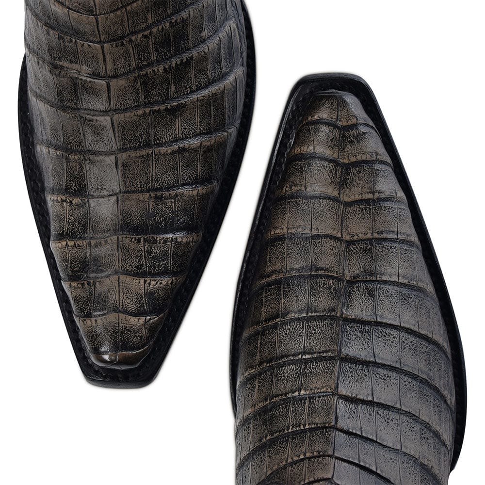 Bota Vaquera Cuadra Fuscus Lomo Belly Negro/Arena