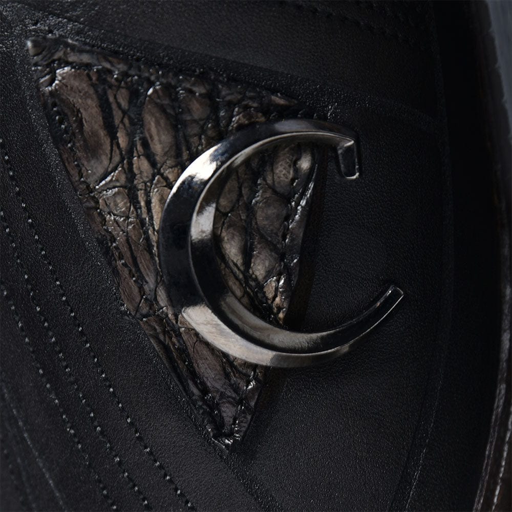 Bota Vaquera Cuadra Fuscus Lomo Belly Negro/Arena