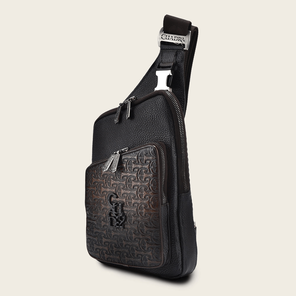 Bolso Bandolera Cuadra Marron Oscuro