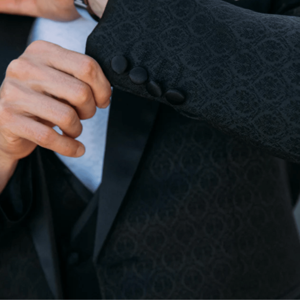 Traje Platini Jacquard Black