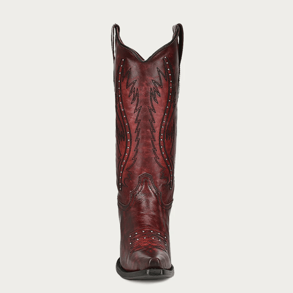 Bota Corral Wine Embroidery & Studs