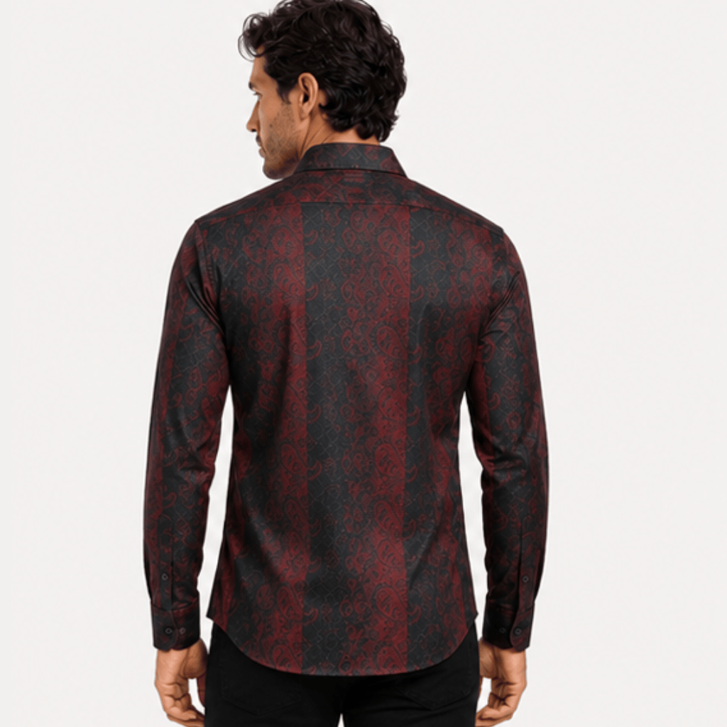 Camisa Platini Merlot Paisley
