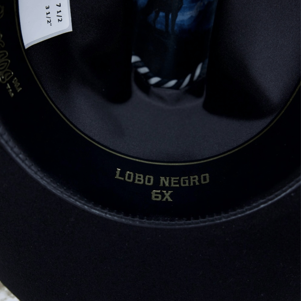 Texana Cuernos Chuecos Lobo Negro 6X