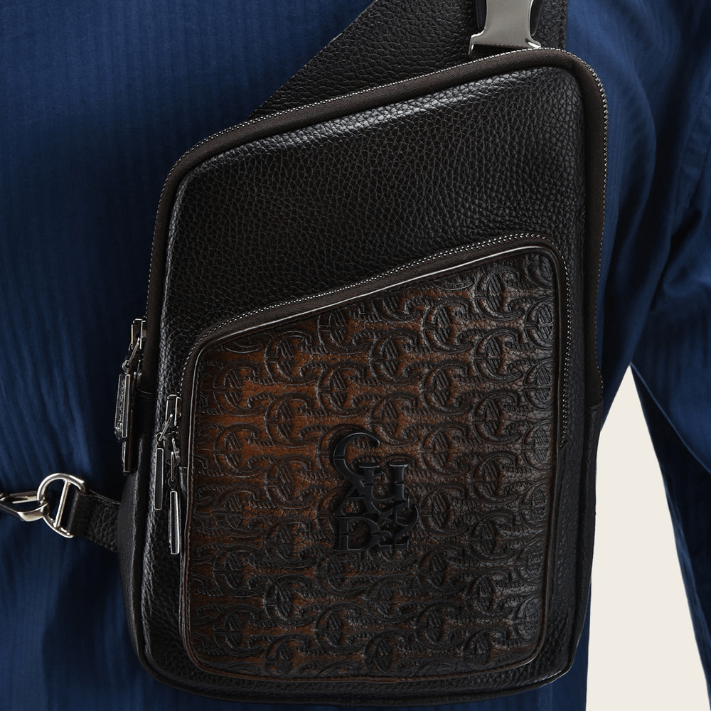Bolso Bandolera Cuadra Marron Oscuro