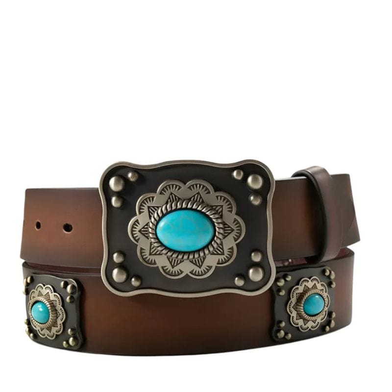 Cinturon Ariat Floral Turquesa
