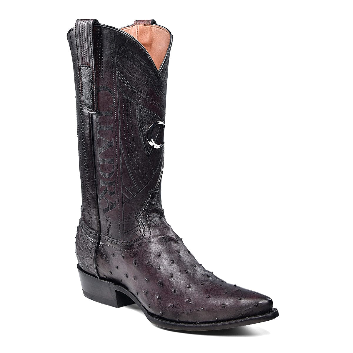 bota vaquera cuadra b22pa1 avestruz black cherry