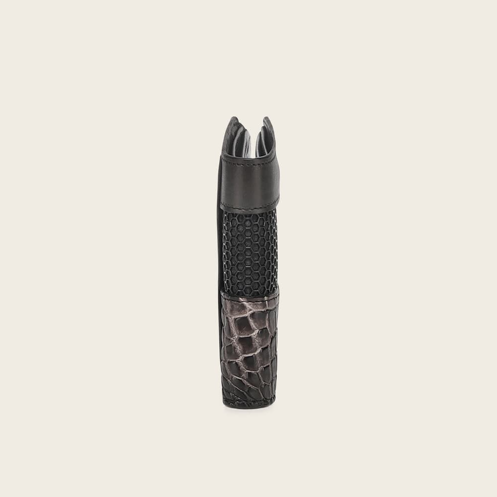 Cartera Cuadra Oxford Alligator Blackline