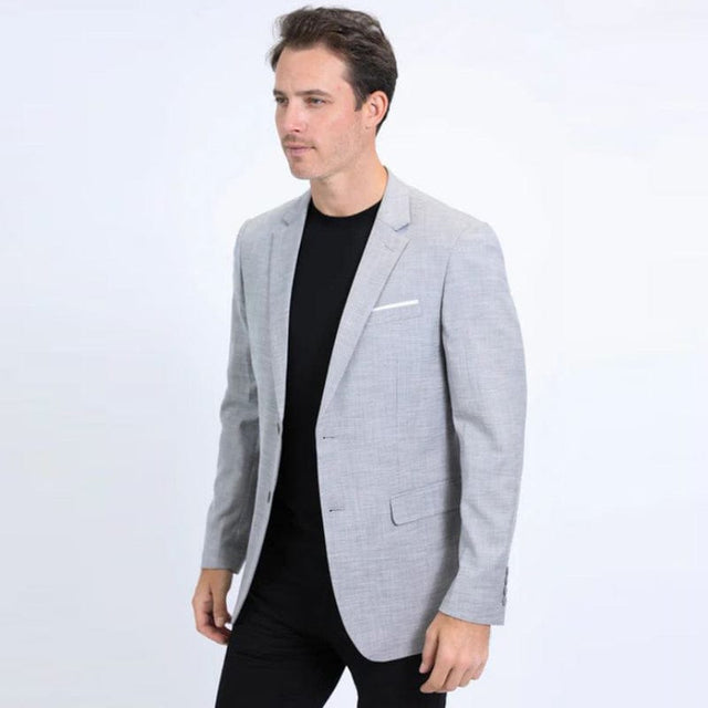 Platini Modern Fit Stretch Date Noche Western Blazer – Gray