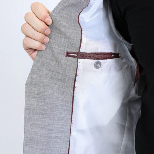 Platini Modern Fit Stretch Date Noche Western Blazer – Gray