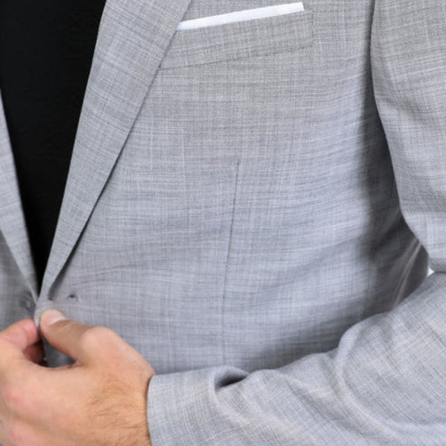 Platini Modern Fit Stretch Date Noche Western Blazer – Gray