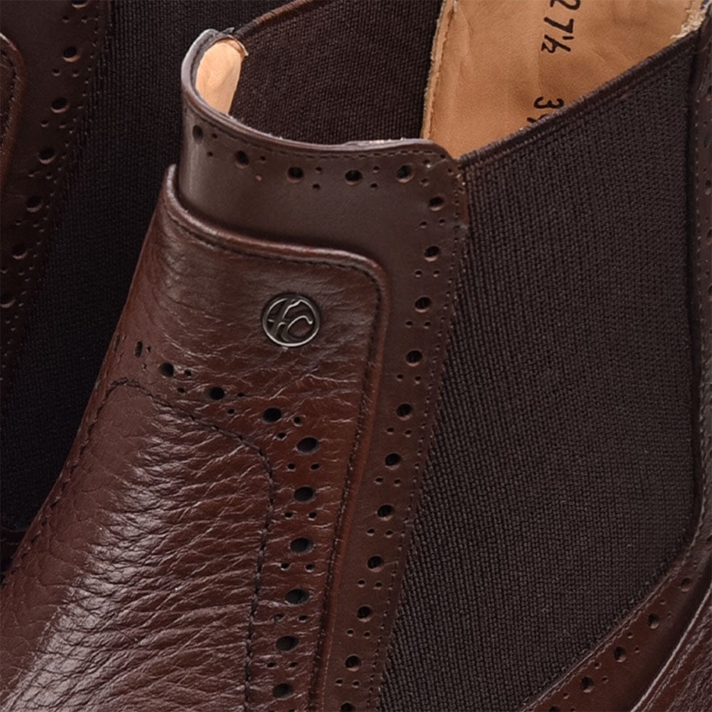 Botin Franco Cuadra Vigor Moderno Cafe Oscuro