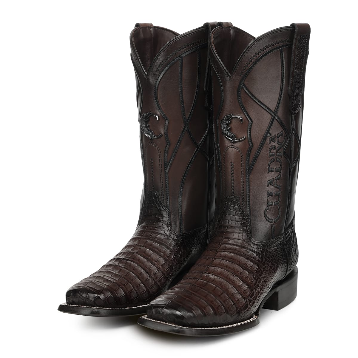 Bota vaquera Cuadra Insignia Caimán Chocolate – par