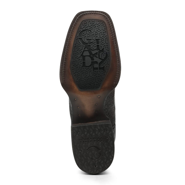 Bota vaquera Cuadra Insignia Caimán Chocolate – suela