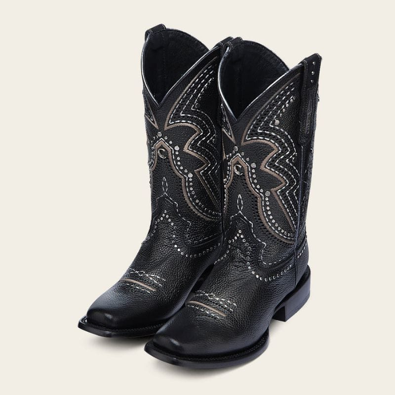 Bota Vaquera Rodeo Bovino Negra