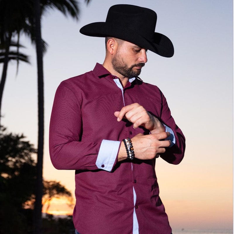 Camisa Luxury Burgundy LR-051