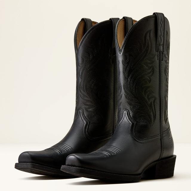 Bota Vaquera Ariat Round Up Negra - par