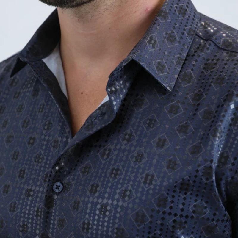 Camisa Platini Foil Fashion Navy