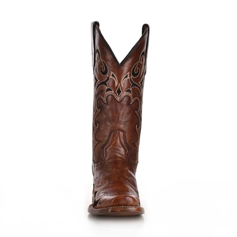 Bota Vaquera Bordadas Cafe