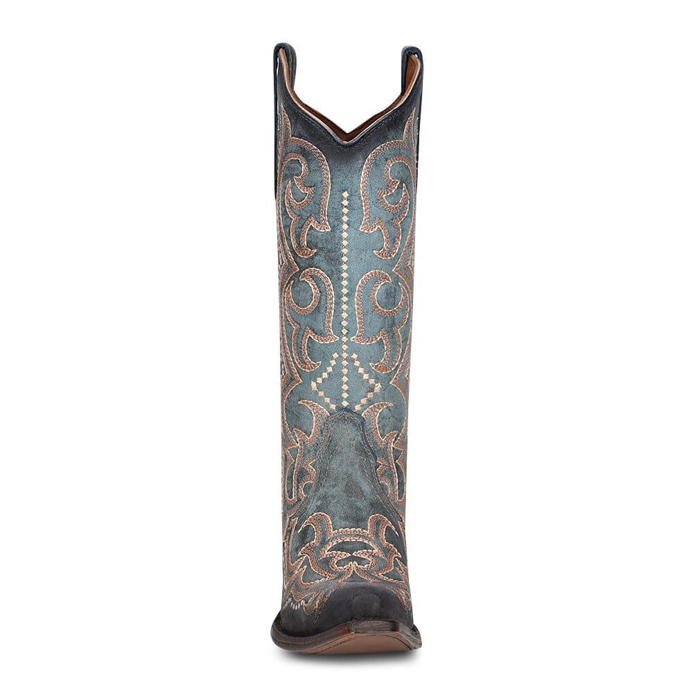 Bota Vaquera Blu Jean Embroidery & Triad