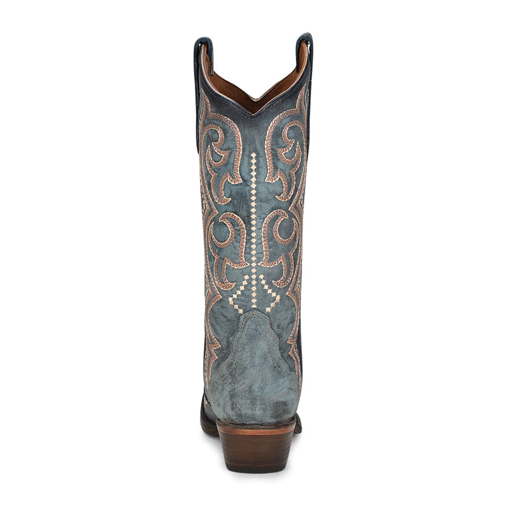 Bota Vaquera Blu Jean Embroidery & Triad