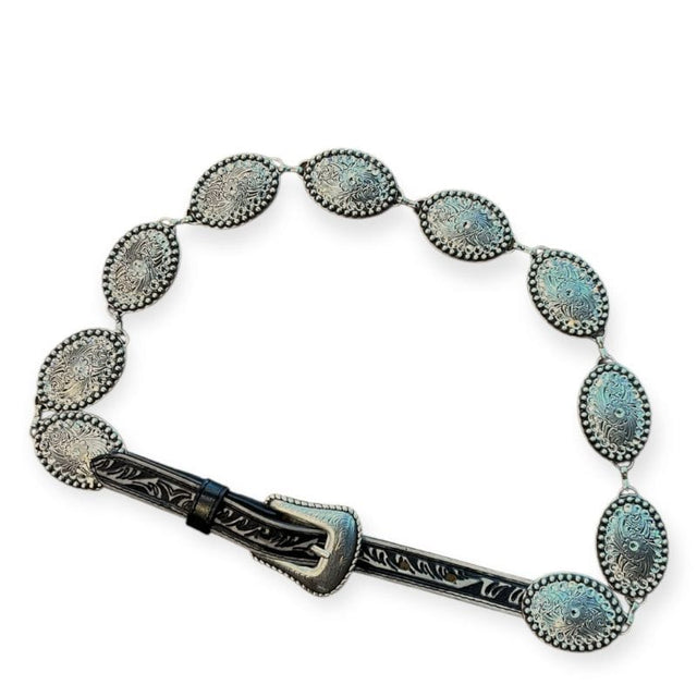 Nocona Crystal Conchos Belt – Black