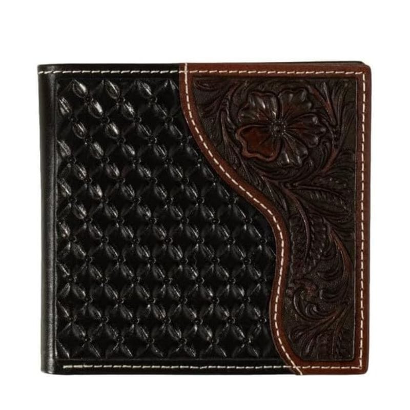Cartera Bifold Basketweave Emboss Cafe