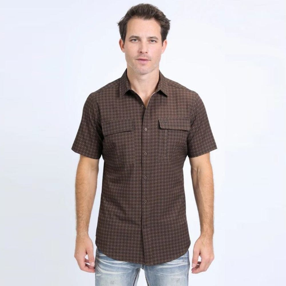 Camisa Platini Sleeve Aztec Cafe