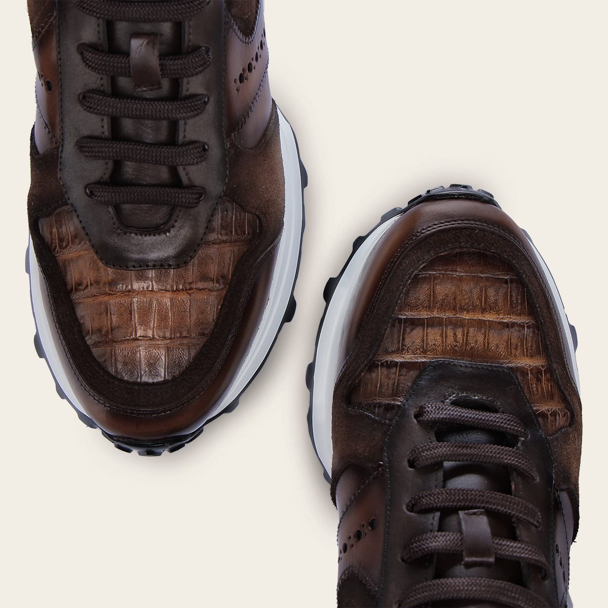 Sneakers Franco Cuadra Caiman Lace Up Cognac