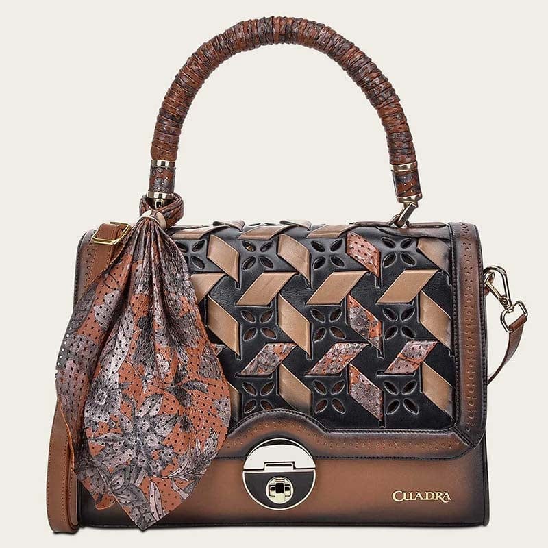 bolso satchel cuadra bo371rs marron