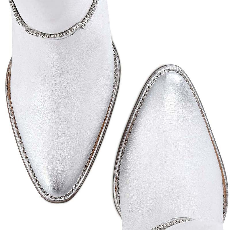 botas vaqueras blancas