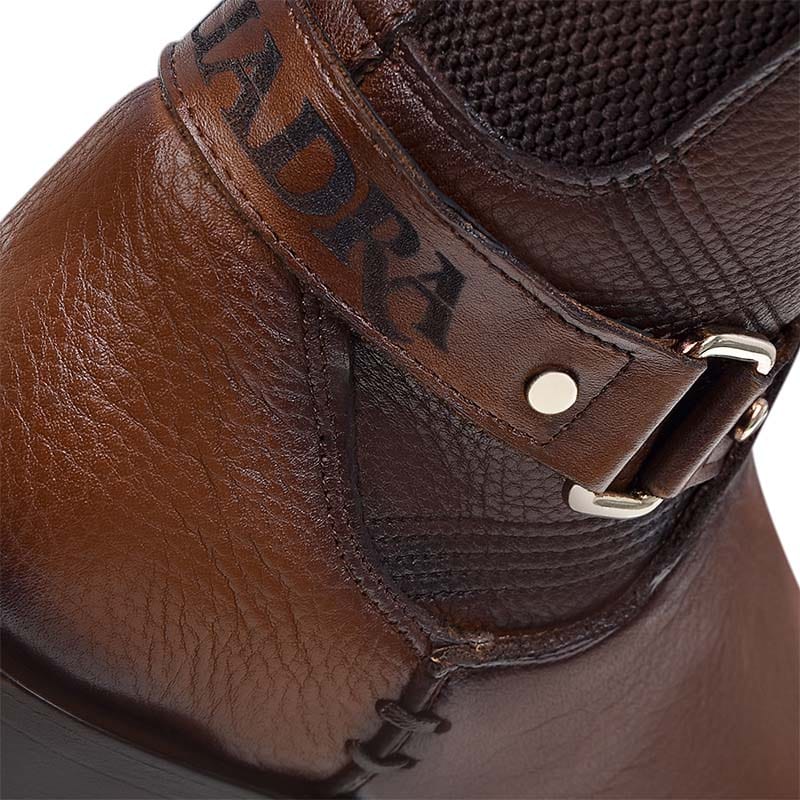 botas cuadra de piel