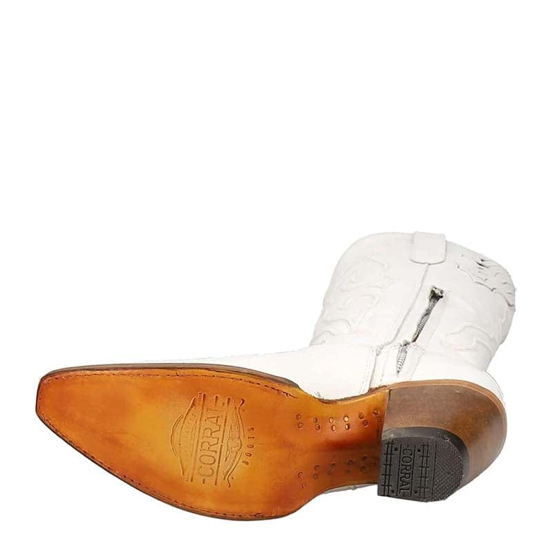 Bota Vaquera Corral Alba Pura Blanca