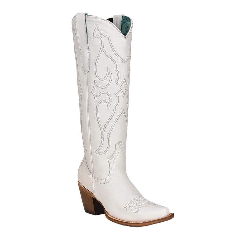 bota vaquera corral z5074 blanca