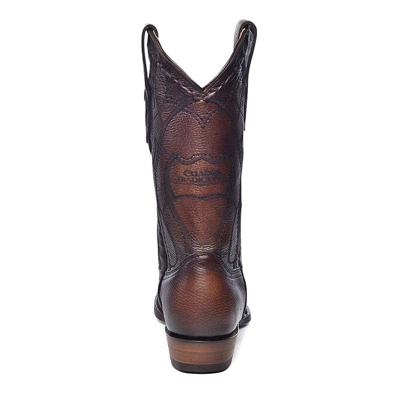 bota cuadra piel de venado