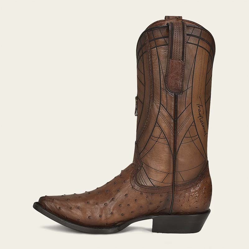 botas cuadra piel de avestruz