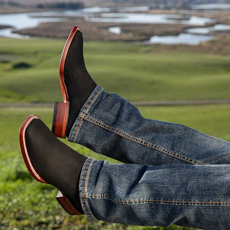 botines vaqueros tapalpa negro para hombre