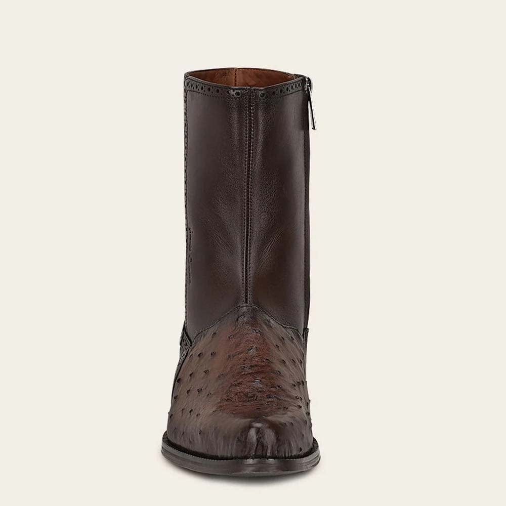 botines cuadra de piel