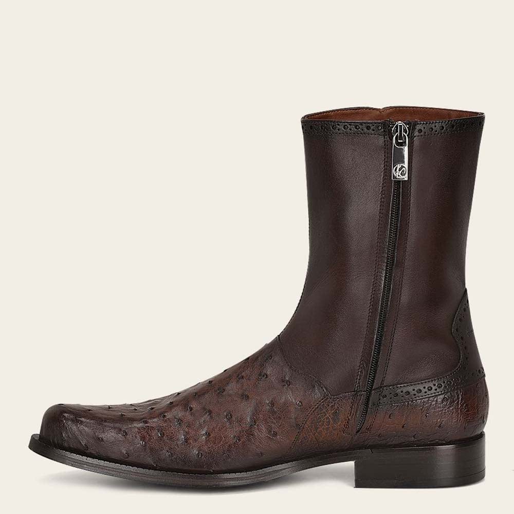 botines cuadra con cierre en el tubo