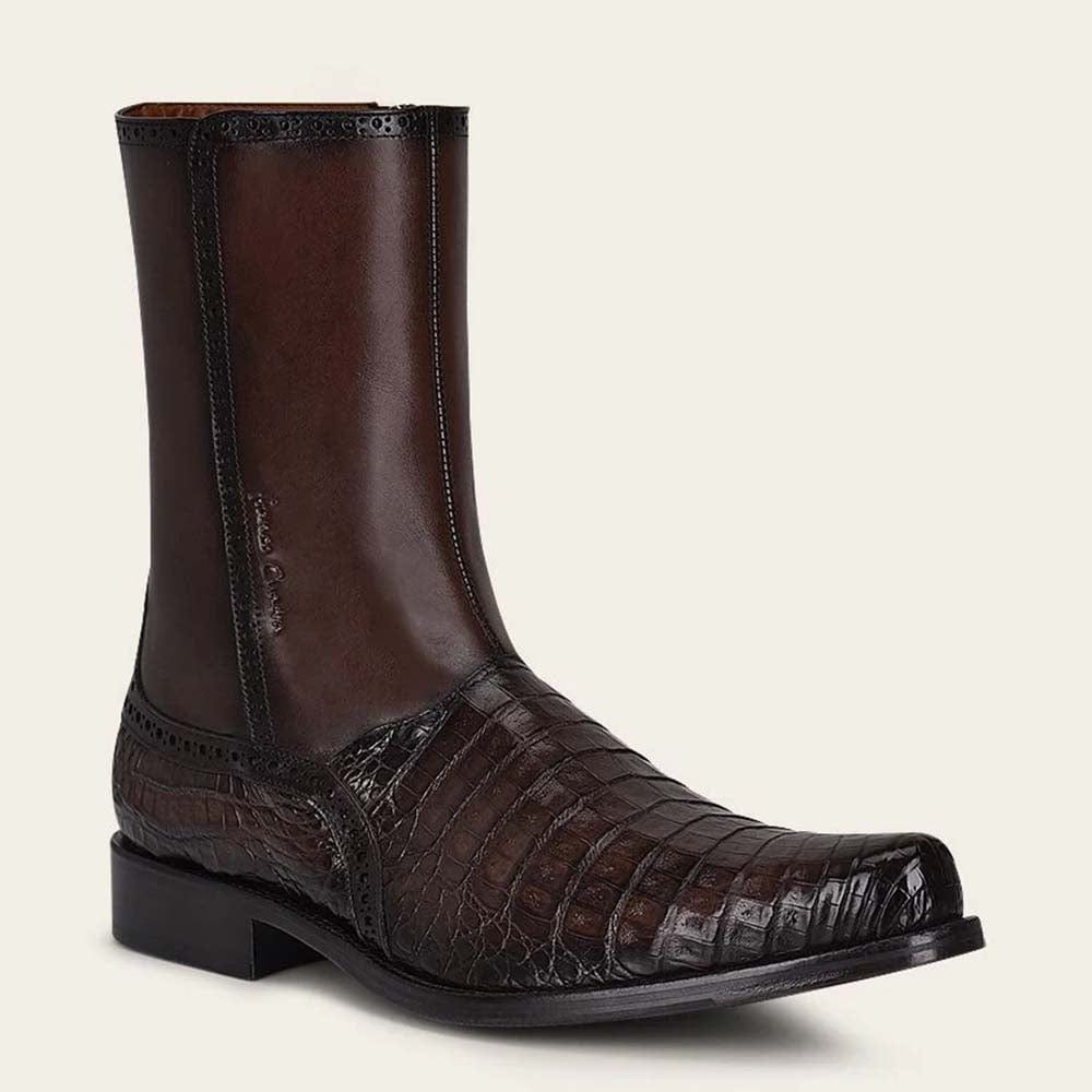 botin cuadra piel de caiman